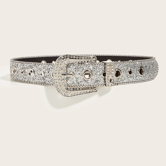 Goth Rhinestone Belt Women