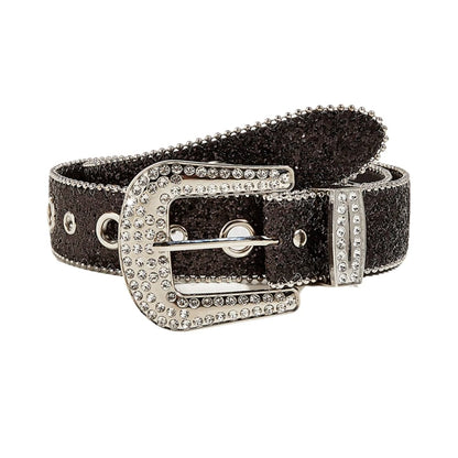 Goth Rhinestone Belt Women