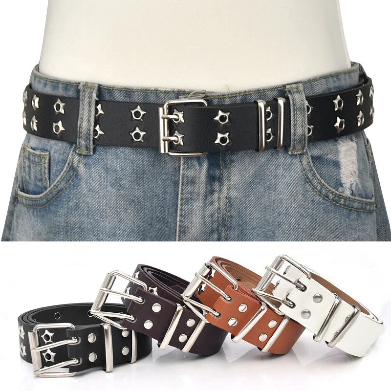 Y2K Rivet Belts Women